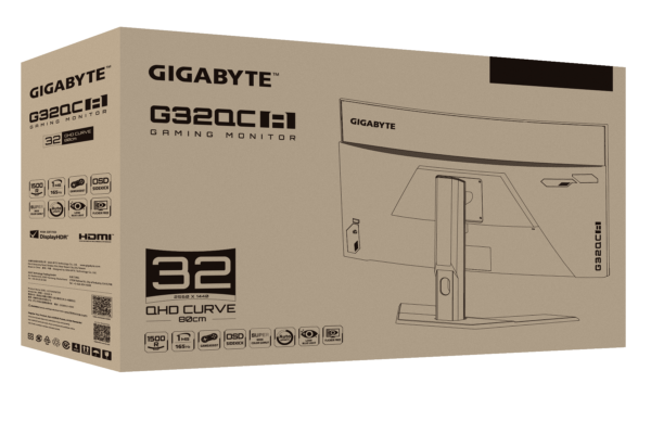 ギガバイトG32QCゲームモニターパッケージングボックス